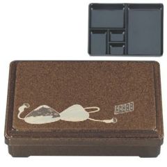 弁当箱 8寸給食弁当梨地はまぐり(固定仕切)