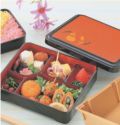 弁当箱 WF-206.5寸長手副食入れ朱パールなす内朱