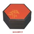 弁当箱 7寸六角弁当朱パール竹林 (蓋のみ)