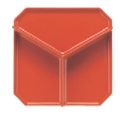 弁当箱 大徳重弁当用Y仕切朱