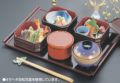 松花堂 4寸ヘギ目松花堂溜内朱(蓋のみ)