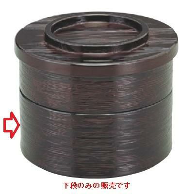 丼重 5.5寸ヘギ目丸重溜内朱塗5.5寸ヘギ目丸重用下段(深型オヤ)溜内朱