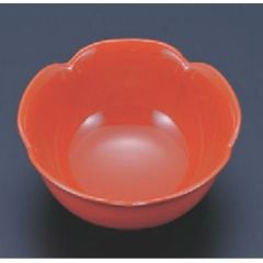 松花堂 朝顔深鉢洗朱