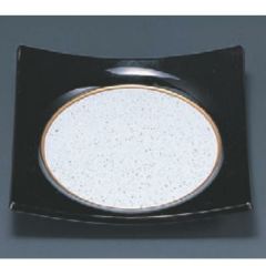松花堂 四方上り角鉢吹墨