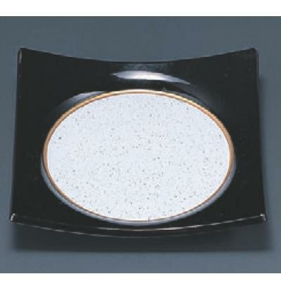 松花堂 四方上り角鉢吹墨