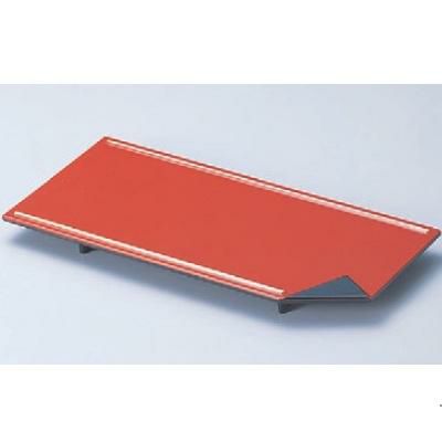 松花堂 8寸隅折皿朱天金