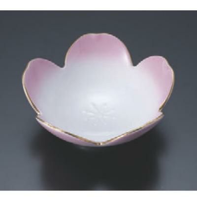 松花堂 梅鉢ピンクぼかし天金