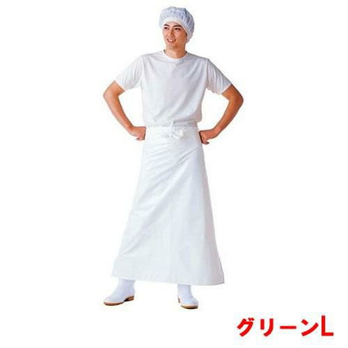 マイティクロス エプロン 腰下 E-1002-2 グリーン L