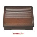 弁当箱 8寸角千筋弁当金梨地(仕切別)