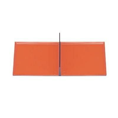 松花堂 8.5寸長角松花堂用2ッ仕切朱