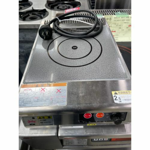 業界最長1年保証】【中古】IHコンロ タニコー TIH-2.5NN 幅300×奥行450 