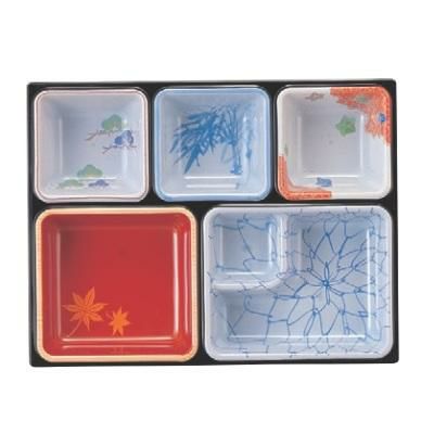 弁当箱 9寸長手A-1光彩仕切 FR塗