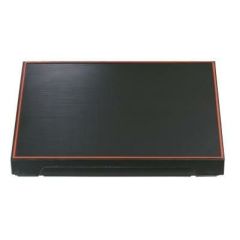 松花堂 尺7寸長手御膳千筋松花堂黒天朱内黒塗(仕切別)(強化ABS)