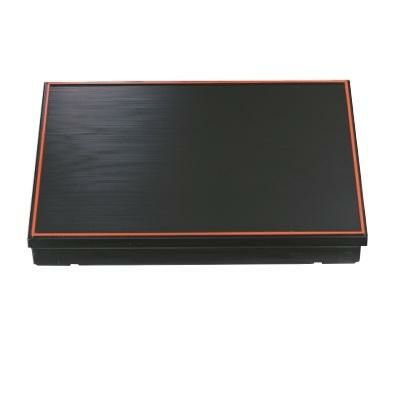 松花堂 尺7寸長手千筋会席松花堂黒天朱内黒塗(仕切別)(強化ABS)