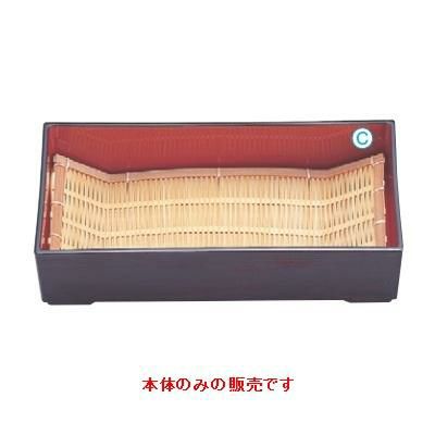 盛器 ヘギ目松花堂用仕切無し溜内朱