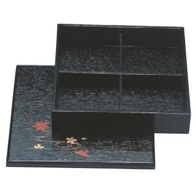 松花堂 8.5寸松花堂春秋オヤフタ十字仕切付