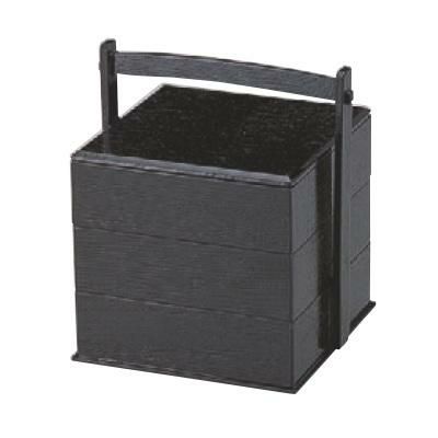 弁当箱 5寸手提3段重黒木目
