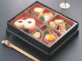 弁当箱 尺0寸千筋箱膳合作牡丹(仕切付)