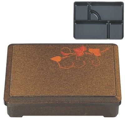 弁当箱 8寸長手若様弁当パールツタ(固定仕切)