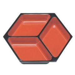 弁当箱 (大)2段開き弁当黒(中箱朱2ヶ・小仕切朱1ヶ) 本体 /業務用/新品 