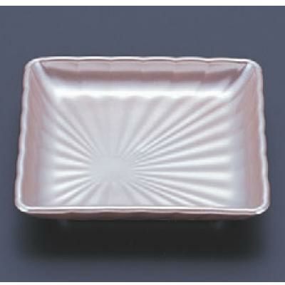 松花堂 菊角皿銀塗