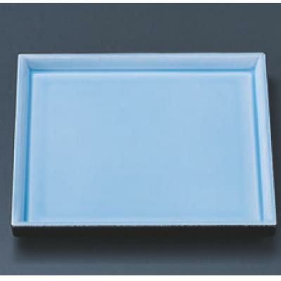 松花堂 正角皿青磁