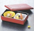 松花堂 超耐熱7寸ハーフ松花堂タタキ朱(蓋のみ)