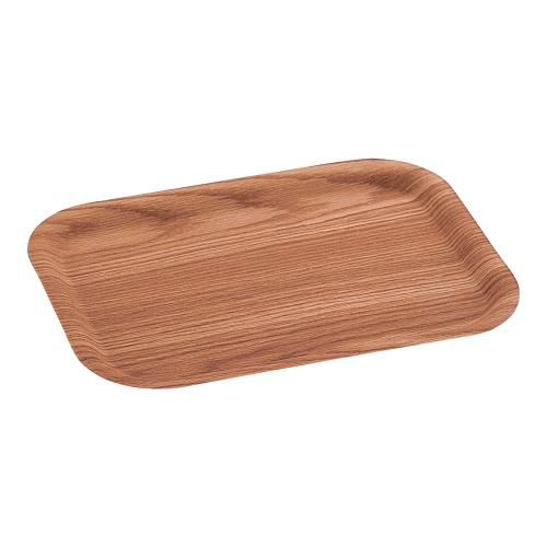 木目樹脂カフェトレイ ナチュラル 大