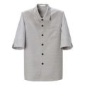 5分袖コート(男女兼用)サイズ：S～3L カラー：ホワイト×キャメル,ホワイト×ブラウン