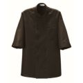 5分袖コックシャツ(男女兼用)サイズ：S～5L カラー：ブラウン,ブラック,ホワイト