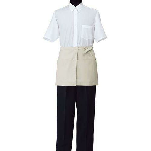 ショート巻エプロン(女性用)サイズ：REG カラー：ブルーグレー,アイボリー