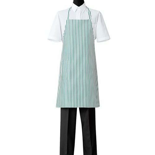 エプロンサイズ：フリー カラー：ブルー×ホワイト,オレンジ×ホワイト,グリーン×ホワイト