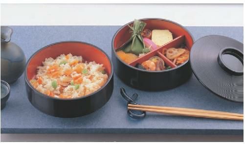 弁当箱 5寸大内重仕切朱