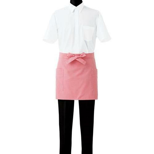 エプロン（男女兼用）サイズ：フリー カラー：ホワイト×ブルー,ホワイト×レッド,ホワイト×キャメル,ホワイト×ブラウン,ホワイト×ブラック