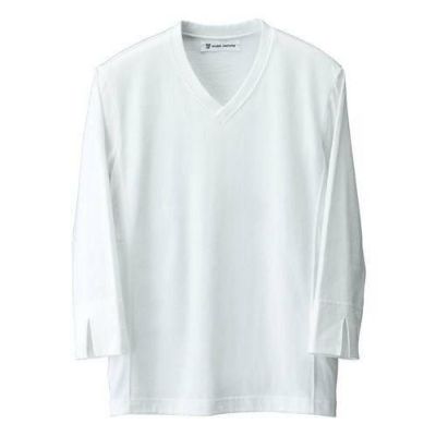 ニットシャツサイズ：SS～3L カラー：ホワイト,杢グレー