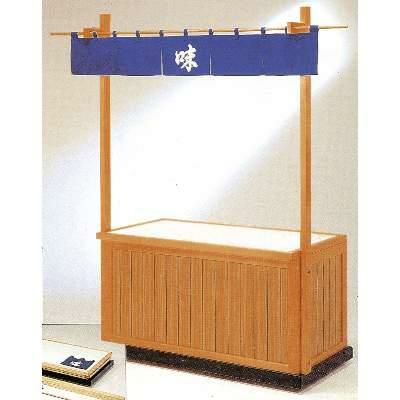 【受注生産品】組立式屋台 化粧合板（天板ポリ合板）11-457-5 幅1500×奥行750×高さ2050(mm)