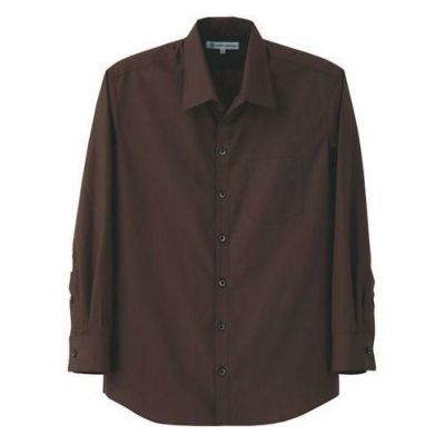 スキッパーカラーシャツ（男性用）サイズ：S～3L カラー：ブラウン,ブラック,モカ