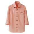 スキッパーボタンダウンシャツ（男女兼用）サイズ：SS～4L カラー：グレー,ピンク,ブラック,ホワイト