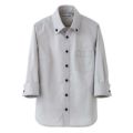 スキッパーボタンダウンシャツ（男女兼用）サイズ：SS～4L カラー：グレー,ピンク,ブラック,ホワイト