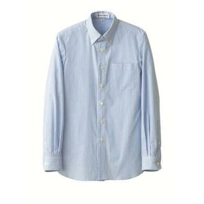 ボタンダウンシャツ（男女兼用）サイズ：SS～5L カラー：ホワイト×サックス,ホワイト×ネイビー