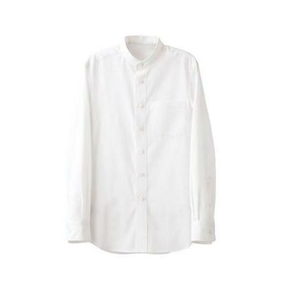 スタンドカラーシャツ（男女兼用）サイズ：SS～5L カラー：ネイビー,ホワイト