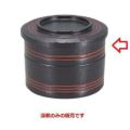 弁当箱 田吾作弁当黒朱ライン内朱 深親