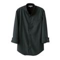 スキッパースタンドカラーシャツ(男女兼用）サイズ：SS～3L カラー：エンジ,ブラック,ホワイト