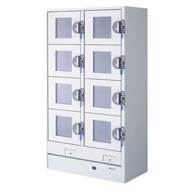 [HPM-8RR8-G5] 【フクシマガリレイ】冷蔵コールドロッカー 幅1000×奥行544(569)×高さ1790 コインリターン式 