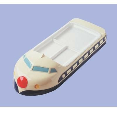 子供食器 プレート 新幹線ランチ皿ブルー 