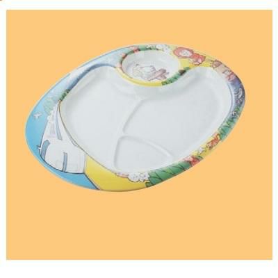 子供食器 プレート おとぎの国小判ランチ皿イエロー