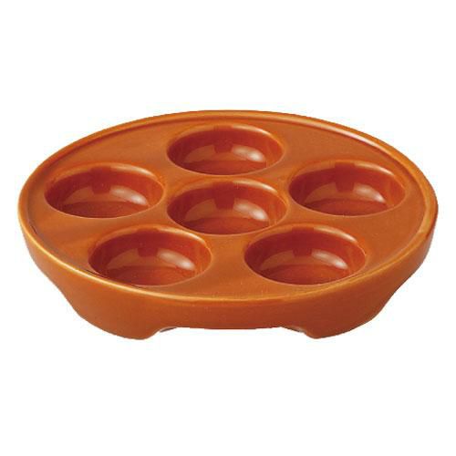 マイマイ エスカルゴ皿 オレンジ 直径15.7cm 陶器