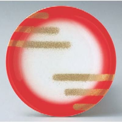 回転寿司皿 寿司皿朱ぼかし雲水