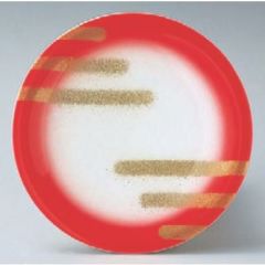 回転寿司皿 寿司皿朱ぼかし雲水