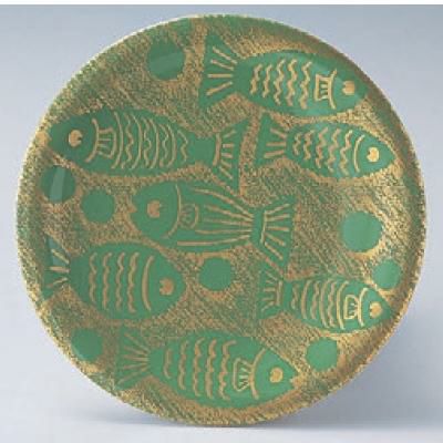 回転寿司皿 寿司皿グリーンお魚